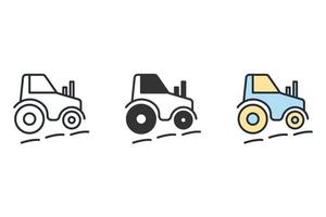 tractor pictogrammen symbool vector-elementen voor infographic web vector