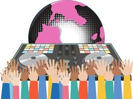 muziek dj controller pictogram op witte achtergrond vector