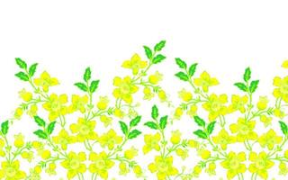 gele bloemen patroon achtergrond. gratis vector