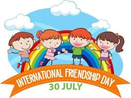 bannerontwerp voor internationale vriendschapsdag vector