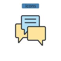 instant messaging-pictogrammen symbool vectorelementen voor infographic web vector