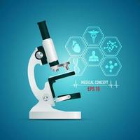 microscoop medisch thema vector