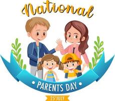 nationale ouderdag op 25 juli postersjabloon vector