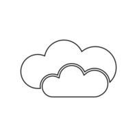 lijnstijl wolk logo sjabloon. online opslagserverconcept. schone en moderne vectorillustratie. vector