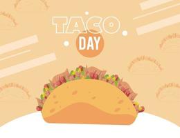 taco dag belettering poster vector