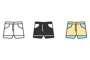 korte broek pictogrammen symbool vectorelementen voor infographic web vector