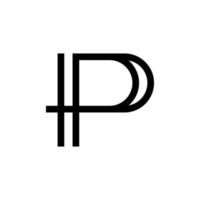 modern letter p monogram logo-ontwerp vector
