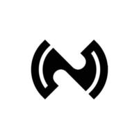modern letter n monogram logo-ontwerp vector