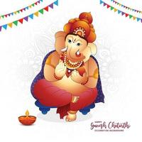 gelukkige ganesh chaturthi traditionele wenskaart achtergrond vector