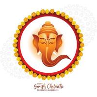 illustratie van Lord Ganpati-achtergrond voor Ganesh Chaturthi-vakantiekaartachtergrond vector