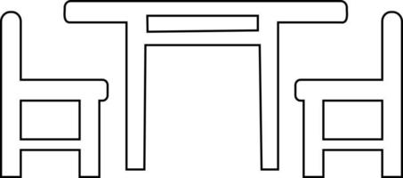 eettafel met stoelen meubelpictogram. vector