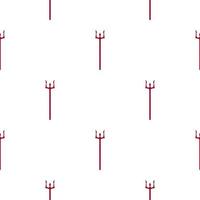 naadloze patroon met rode duivel drietanden op witte achtergrond. hel concept. vectorillustratie voor ontwerp, web, inpakpapier, stof, behang. vector