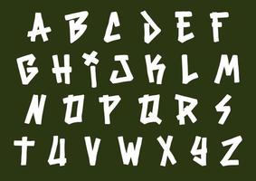 alfabet eenvoudige graffiti cartoon vectorillustratie vector