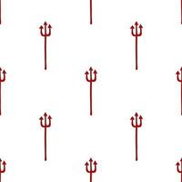 naadloze patroon met rode duivel drietanden. hel concept. vectorillustratie. vector