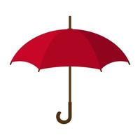 rode paraplu pictogram. rode paraplu geïsoleerd op een witte achtergrond. vlakke stijl. vectorillustratie voor uw ontwerp. vector