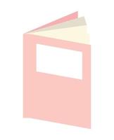 roze leerboek open vector