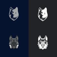 wolf hoofd logo. geschikt voor bedrijfslogo, print, digitaal, pictogram, apps en ander marketingmateriaal. vector