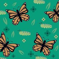 lente vlinders en rupsen vector