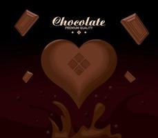 chocoladeletters met hart vector