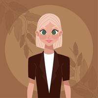 blonde jonge vrouw vector