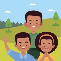 drie afro-kinderen vector