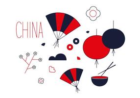 Gratis China Town Vector