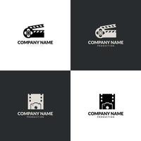 vector set logo's met film klepels. duig en speel teken logo sjabloon.