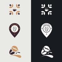 coffeeshop-logo. koffie-logo. set van moderne vintage coffeeshop logo's. vectorillustratie. vector