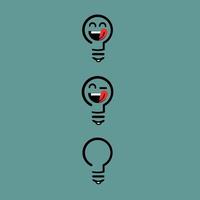 creatief hersenideeconcept, kennisinnovatie, hersenen in lamp, logo, lichtoplossingsdenken vector