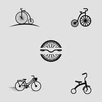 fiets logo vector pictogrammalplaatje. geschikt voor bedrijfslogo, print, digitaal, pictogram, apps en ander marketingmateriaal. fiets logo set.