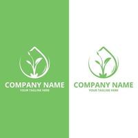 eco waterdruppel blad logo vector ontwerpsjabloon. eco groene waterdruppel splash