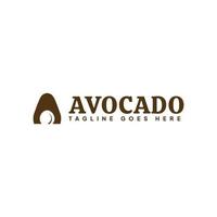 letter een logo-ontwerpsjabloon, avocado-logo vector