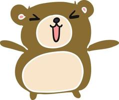 cartoon kawaii schattige teddybeer vector