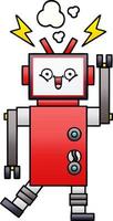 gradiënt gearceerde cartoon robot vector