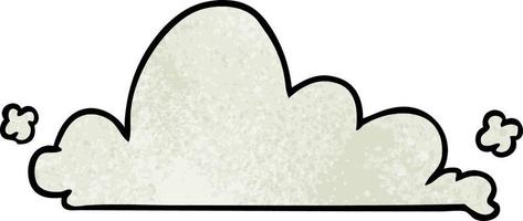getextureerde cartoon doodle van een witte wolk vector