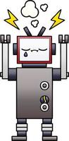 gradiënt gearceerde cartoon robot vector