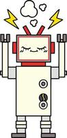 leuke cartoon dansende robot vector