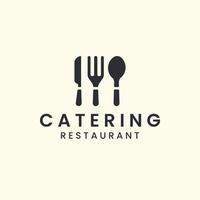 lepel, vork, mes met vintage stijl logo pictogram sjabloonontwerp. restaurant, bakkerij vectorillustratie vector