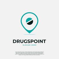 ontwerpsjabloon voor drugspunt-logo vector