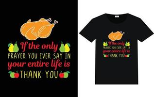 trendy Thanksgiving Day typografie en grafisch t-shirtontwerp vector