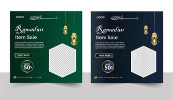 ramadan item verkoop social media banner sjabloon vector