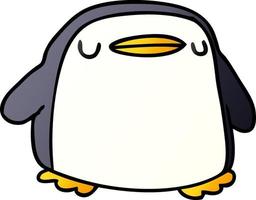 gradiënt cartoon kawaii van een schattige pinguïn vector