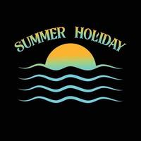 zomer vibes merchandise silhouet t-shirt design.summer logo pictogram sjabloon vector afbeelding