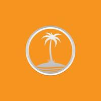 palmboom zomer logo sjabloon vectorillustratie