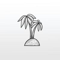 palmboom zomer logo sjabloon vectorillustratie vector