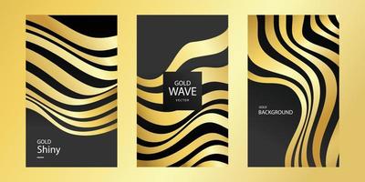 abstracte goud, zwart en zilver penseelstreek in chinese stijl voor poster en banner achtergrondontwerp. creatieve luxe en elegant printsjabloonontwerp. vector