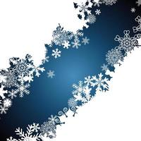 kerst grens, sneeuwvlok ontwerp achtergrond. vector