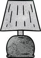 getextureerde cartoon doodle van een bed-zijlamp vector