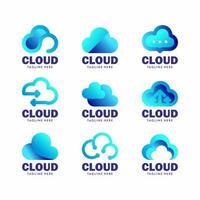 cloud logo concept bedrijfssjabloon vector