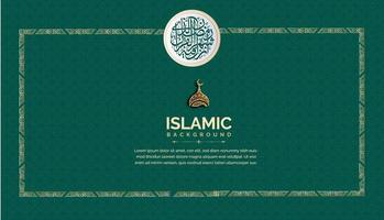 luxe islamitische achtergrond met islamitisch patroon vector